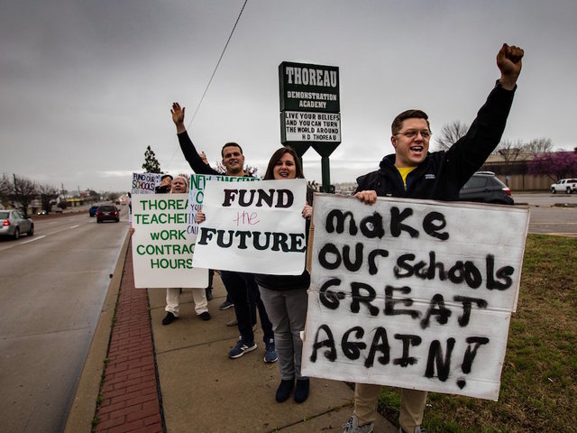 Teachers, oil tycoon clash in Oklahoma